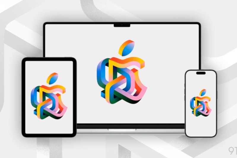 Interior de la Apple Store de Osaka con clientes explorando productos Apple como iPhone y MacBook