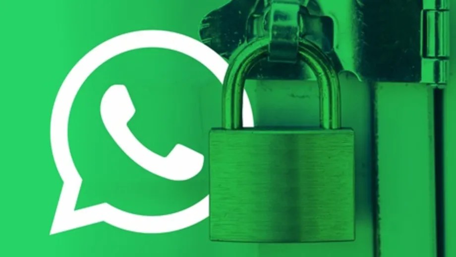 Logo de WhatsApp con un candado, simbolizando la seguridad y privacidad en la aplicación.