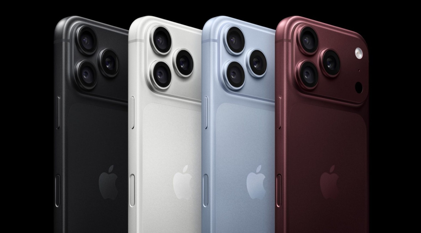 iPhone 18 Pro Max en negro, plata, Glacier y burdeos, imagen oficial de Apple